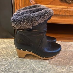 UGG leather & fur trimmed boots!